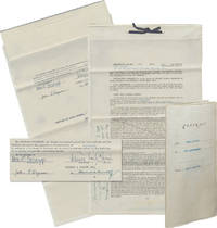 cover of Original Book Contract for "Our Government," signed by James M. Cain and Alfred A. Knopf
