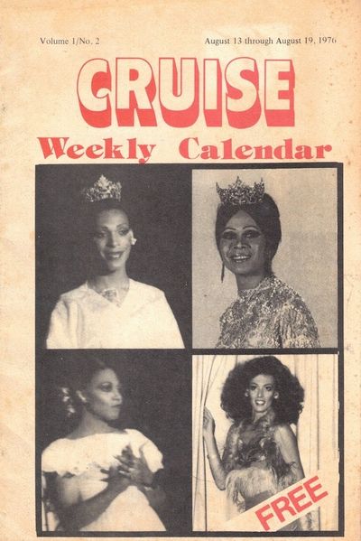 Cruise Weekly Calendar Volume 1 Number 2 August 13 Through August 19, 1976