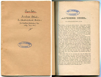 Anders Odel. En literaturhistorisk studie.…