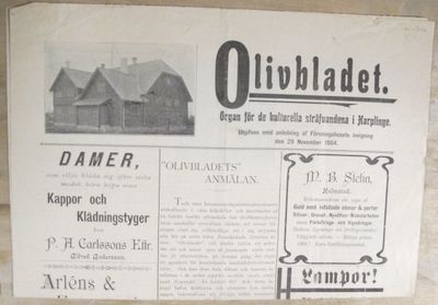 Olivbladet. Organ för de kulturella sträfvanden i…