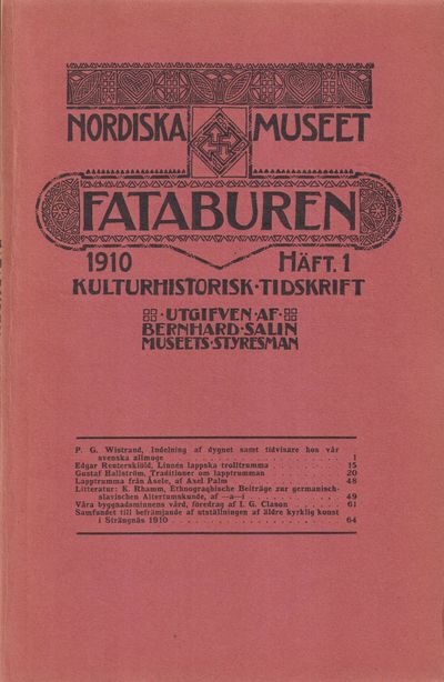 Fataburen. Kulturhistorisk tidskrift. 1910, häfte…