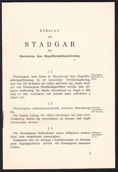 Förslag till stadgar för Skaraborgs läns…