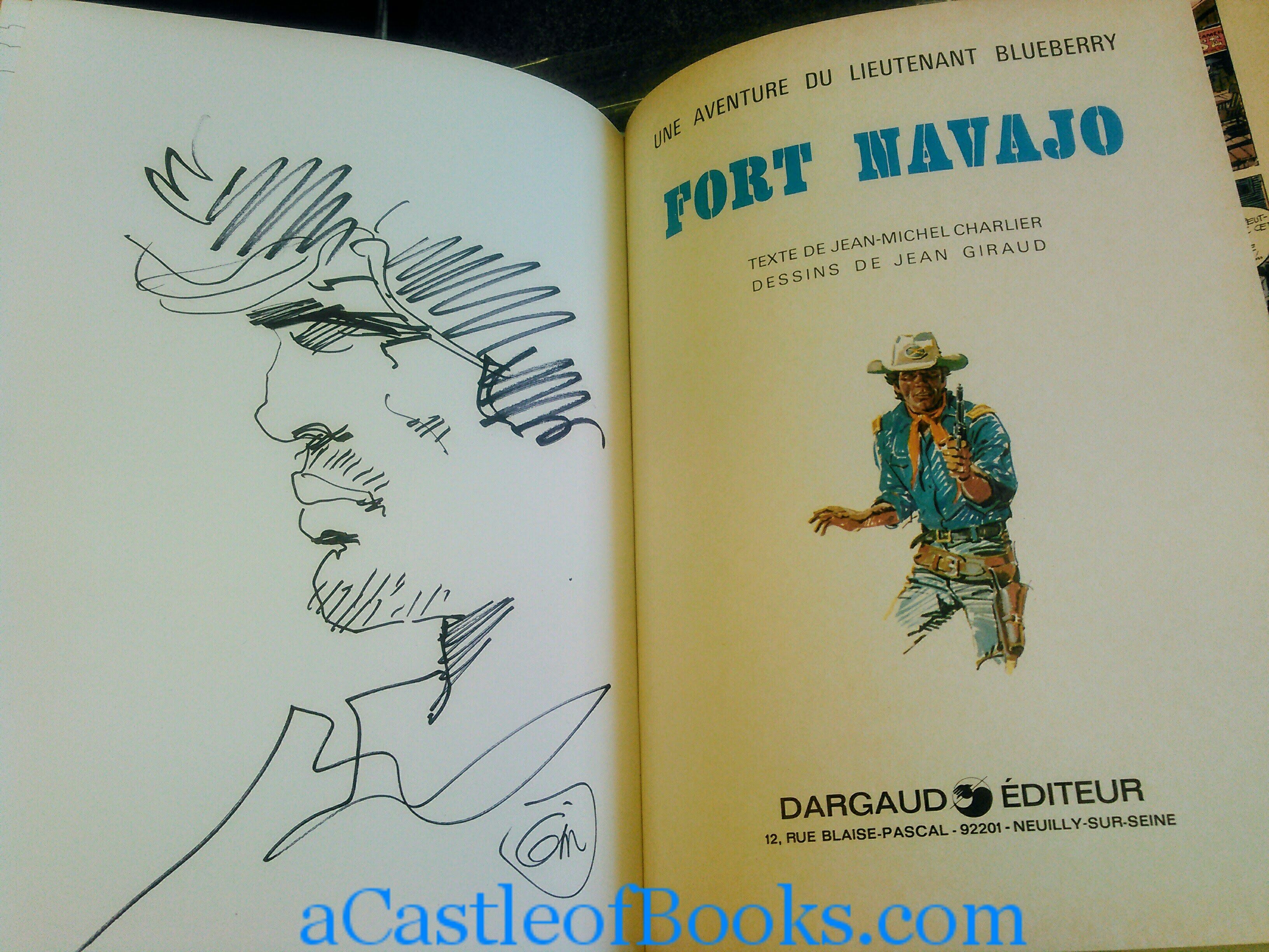 Jean Giraud 'Moebius' Signed w/Sketch* Fort Navajo. Lieutenant