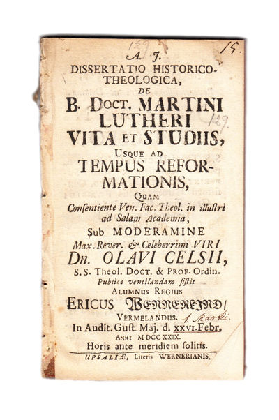 De B. Doct. Martini Lutheri vita et studiis,…
