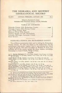 The Nebraska and Midwest Genealogical Record Vol. XVI, No. 1, January 1936