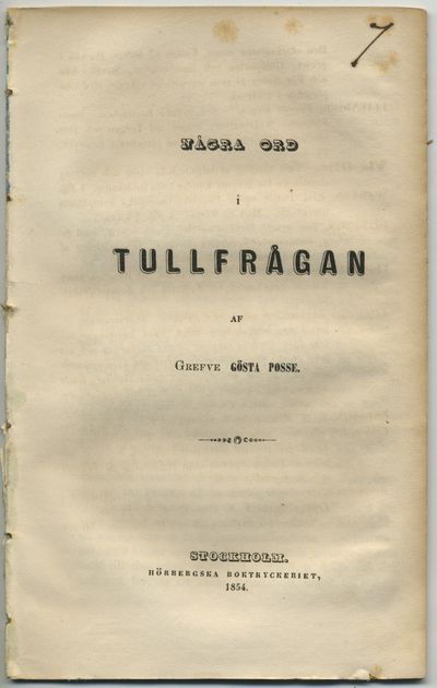 Några ord i tullfrågan.
