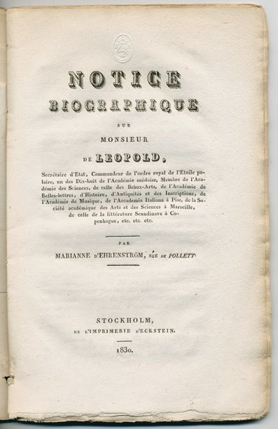 Notice biographique sur monsieur de Leopold,…