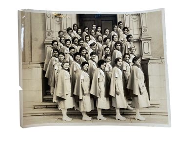 1920s Integrated Nursing School Graduation Photograph, with one Black Student