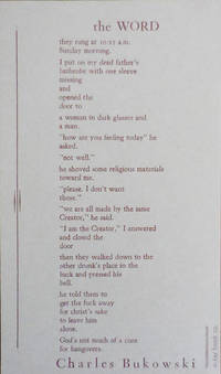 cover of The Word (Broadside Poem)