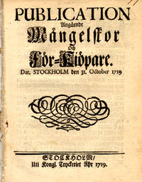 Publication angående mångelskor och för-kiöpare.…