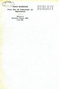 Etwas über die Embryologie der Bignoniaceen.