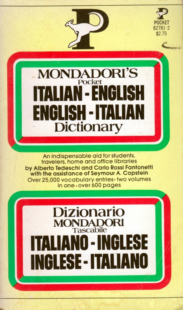 Mondadori's Pocket ItalianEnglish, EnglishItalian Dictionary by Carlo