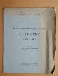 image of Guide to the Manuscript Collections Supplement I 1956-1962.