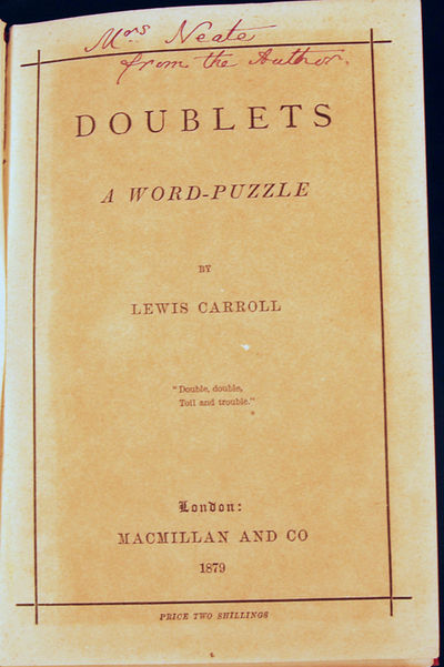 Doublets: a word-puzzle