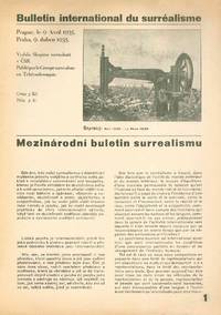 cover of Bulletin international du surréalisme. Mezinárodní buletin surrealismu. No. 1 (9 Avril 1935)