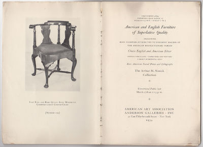 New York: American Art Association, Anderson Galleries, 1934. First edition. Paper wrappers. Lacking...