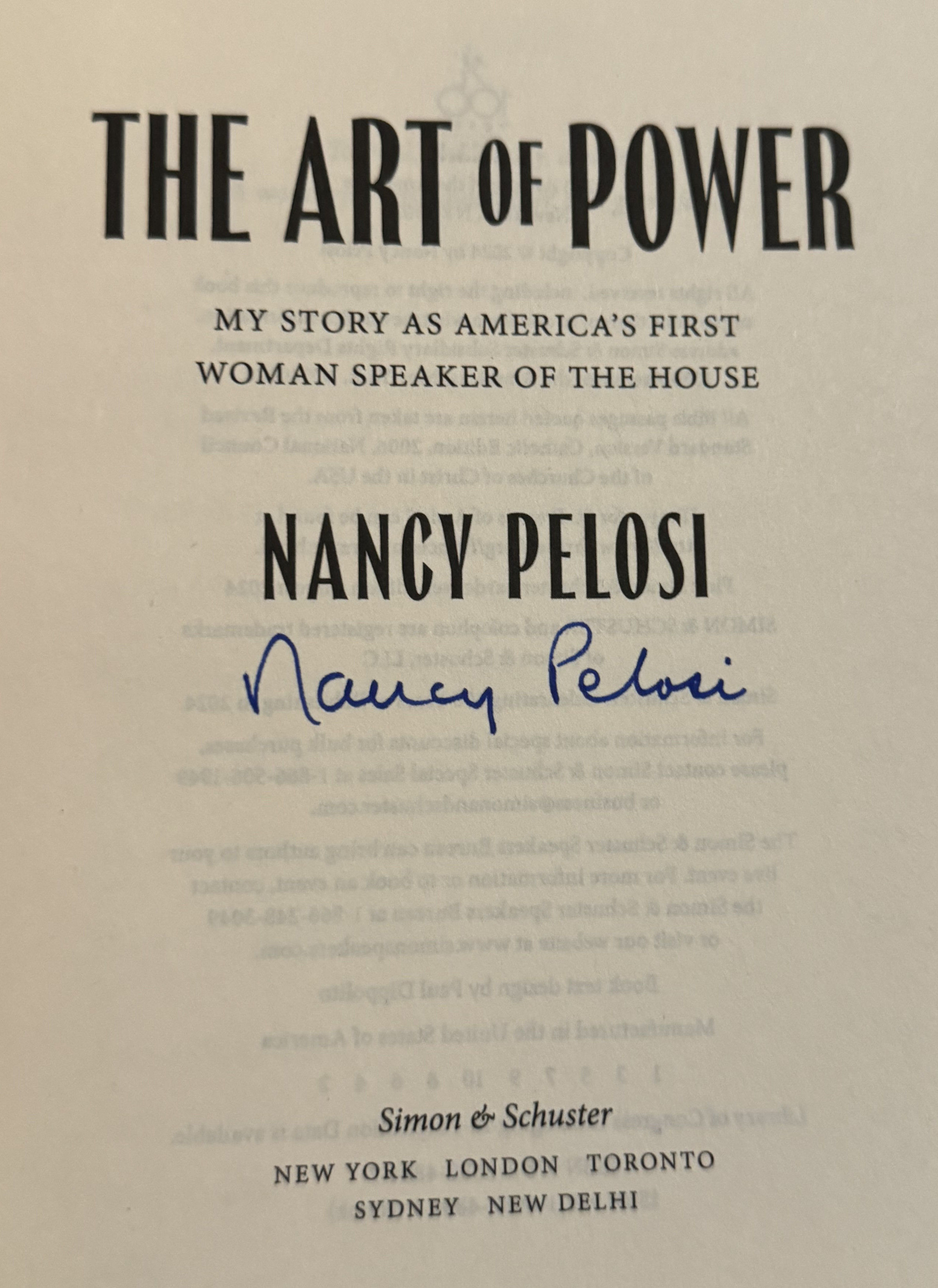The Art of Power: My Story as America's First Woman Speaker of the