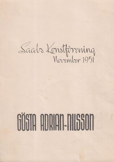 Saabs Konstförening, november 1951. Gösta…