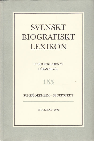 Svenskt Biografiskt Lexikon. Häfte 155 [=Band 31]…