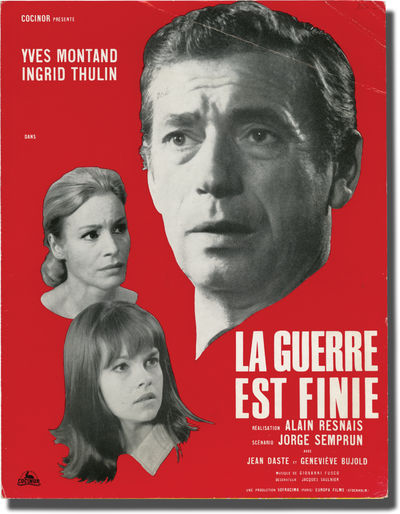 The War is Over [La Guerre Est Finie] (Original pressbook for the 1966 film)