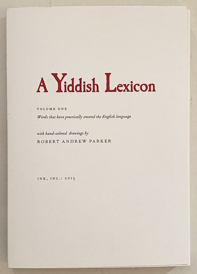 Yiddish Lexicon. Volume One.