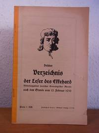 Drittes Verzeichnis der Leser des Ekkehard. Mitteilungsblatt deutscher Genealogischer Abende nach...