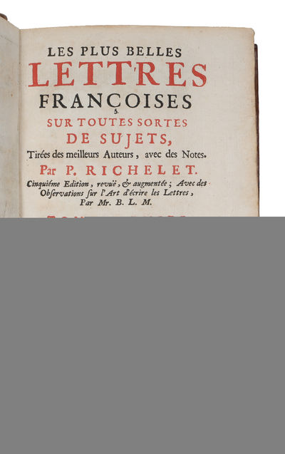 Les plus belles lettres françoises sur toutes sortes de sujets, tirées des meilleurs auteurs, avec des notes. Cinquieme edition. 2 parts. (photo 3)