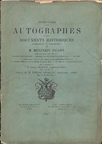image of Vente 27 Juillet 1883 : Inventaire Des Autographes et Des Documents Historiques Composant La Collection De M. Benjamin Fillon. Séries XIII - XV. Hommes De Guerre, Vendée Contre-Révolutionnaire, Divers.
