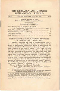 The Nebraska and Midwest Genealogical Record Vol. XV, No. 1, January 1937