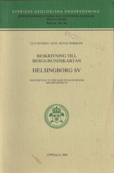 BESKRIVNING TILL BERGGRUNDSKARTAN HELSINGBORG SV.