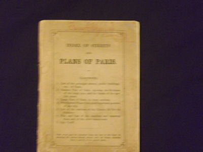 Index of Streets and Plans of Paris.