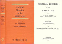 Political Theories of the Middle Ages. Translated with an.. by Otto; F.W. Maitland (trans & intro.) Gierke - Hardcover - 2002 - from The Lawbook Exchange Ltd (SKU: 33638)