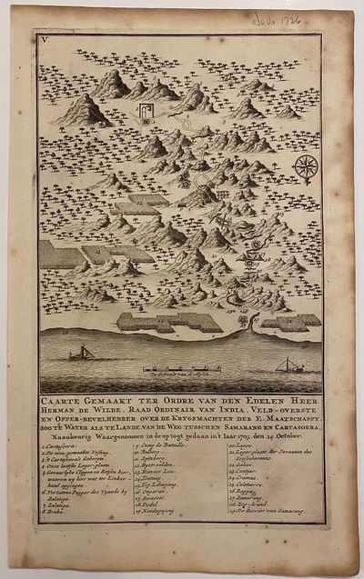 Amsterdam: F. Valentijn, 1726. Map. Uncolored engraving. Image measures 11 3/4