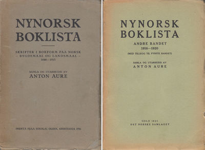 Nynorsk boklista. Skrifter i bokform paa norsk -…