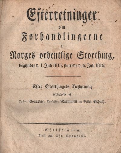 Efterretninger om Forhandlingerne i Norges…
