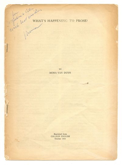 [Offprint]: What's Happening to Prose
