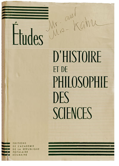 Etudes d'histoire et de philosophie des sciences.