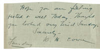 image of CLOSE OF AN AUTOGRAPH LETTER SIGNED BY AMERICAN ARMY OFFICER BRIGADIER GENERAL WILLIAM HORNER COCKE WHO BECAME THE FOURTH SUPERINTENDENT OF THE VIRGINIA MILITARY INSTITUTE.