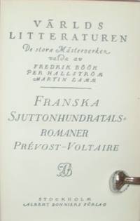 Franska sjuttonhundratalsromaner. Manon Lescaut.…