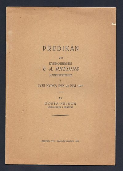 Predikan vid kyrkoherden E. A. Rhedins…