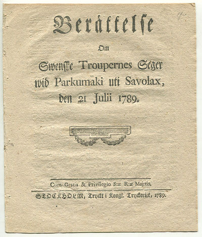 Berättelse om swenske troupernes seger wid…