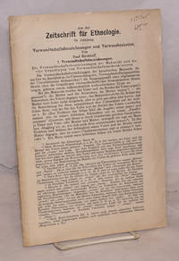 image of Verwandtschaftsbezeichnungen und verwandtenheirat; Extract from Zeitschrift für ethnologie, v. 46