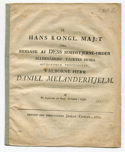 Då hans kongl. maj:t till riddare af dess…