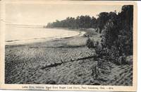 image of Lake Erie, Loooking West from, Sugar Loaf Farm, Port Colborne, ONT, Canada on White Border Monochrone Postcard - circa 1940s