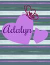 Adalyn: Personalized Sudoku Activity Notebook - 100 Large Print Puzzles - Brain Logic Puzzle Book - Game Instructions and Answer Key - Level: Easy
