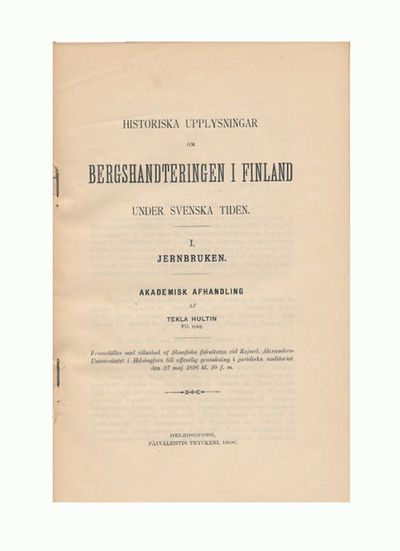 Historiska upplysningar om bergshandteringen i…