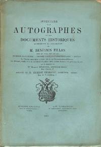 image of Vente 27 Juillet 1883 : Inventaire Des Autographes et Des Documents Historiques Composant La Collection De M. Benjamin Fillon. Séries XIII - XV. Hommes De Guerre, Vendée Contre-Révolutionnaire, Divers.