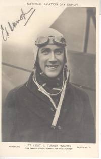 image of Postcard photo by Aerofilms signed in pencil (Flight Lieutenant C in XXIV Squadron, Stunt Flyer)