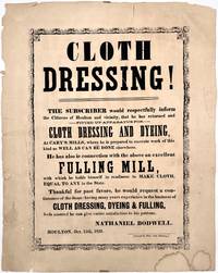 Cloth Dressing! -- [Rapid Rise of Cloth Manufacturing in 1850s New England]