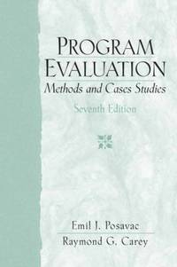 Program Evaluation : Methods and Case Studies